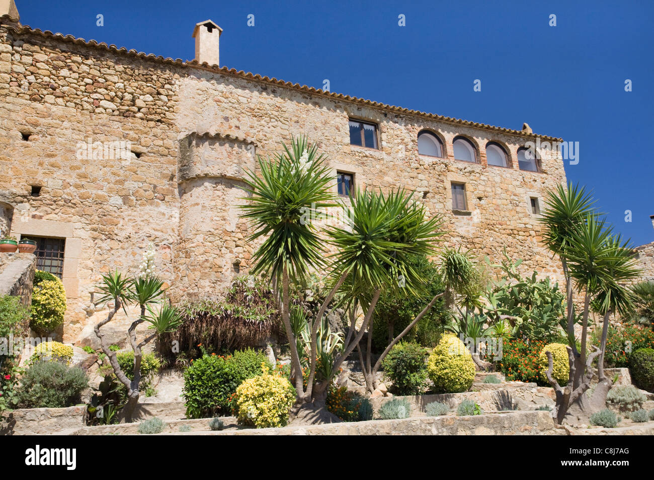 Mittelalterliches Dorf Pals, Katalonien, Spanien Stockfoto