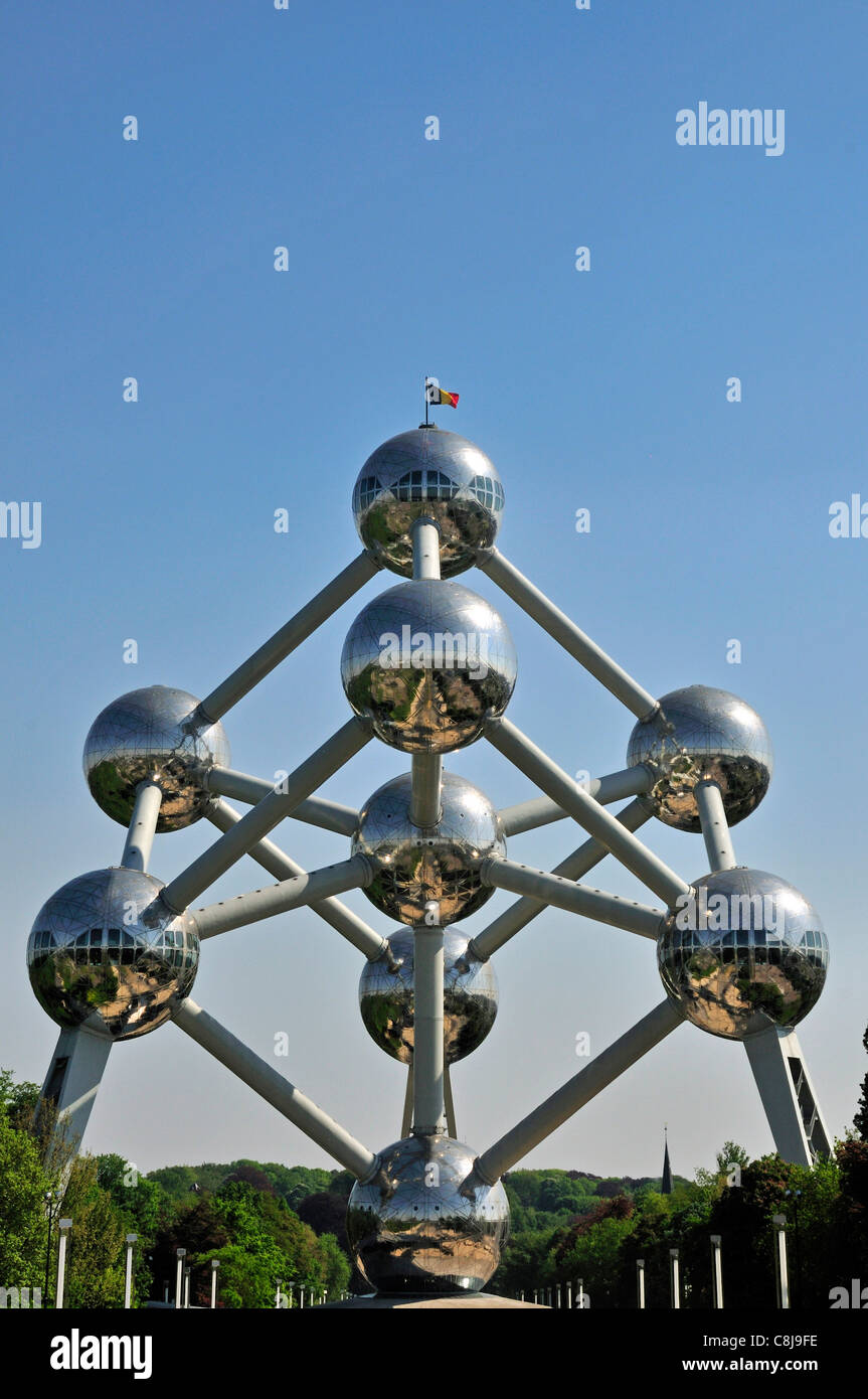 Atomium, Architektur, Brüssel, Belgien, Sehenswürdigkeiten, Europa, Wahrzeichen, Benelux Stockfoto