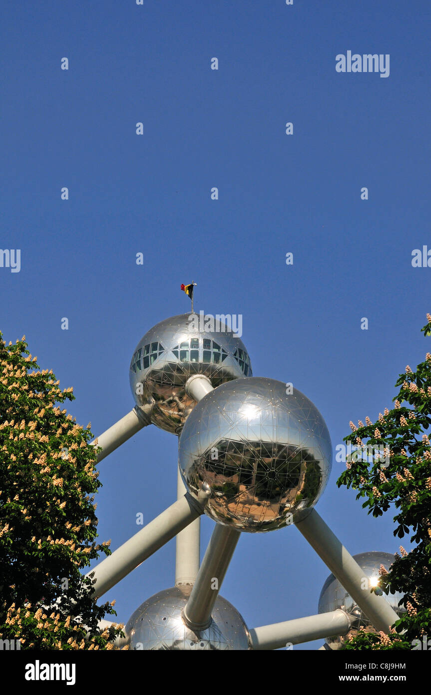 Atomium, Architektur, Brüssel, Belgien, Sehenswürdigkeiten, Europa, Wahrzeichen, Benelux Stockfoto