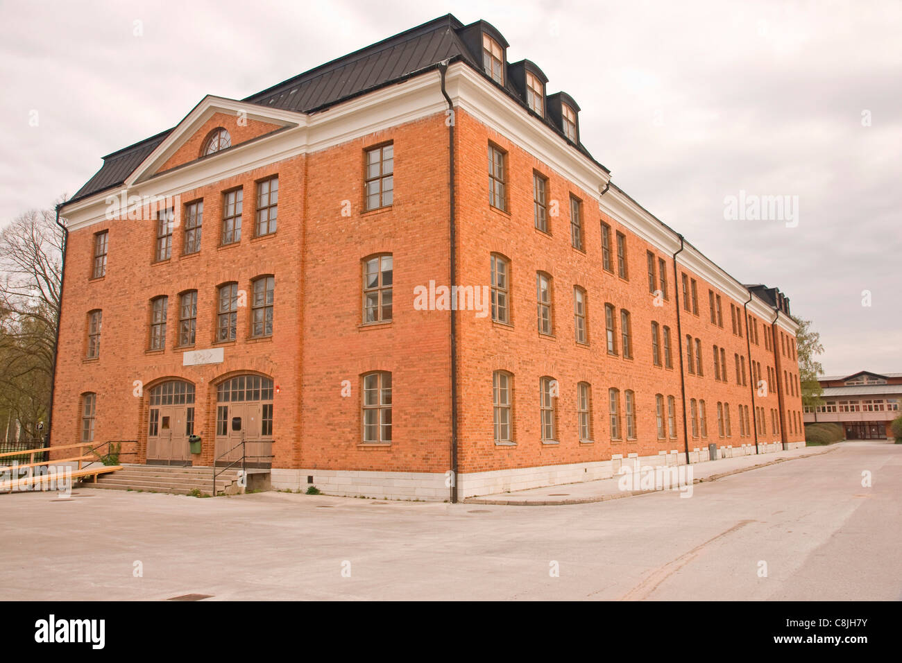 Alte schwedische militärische Gebäude Stockfoto
