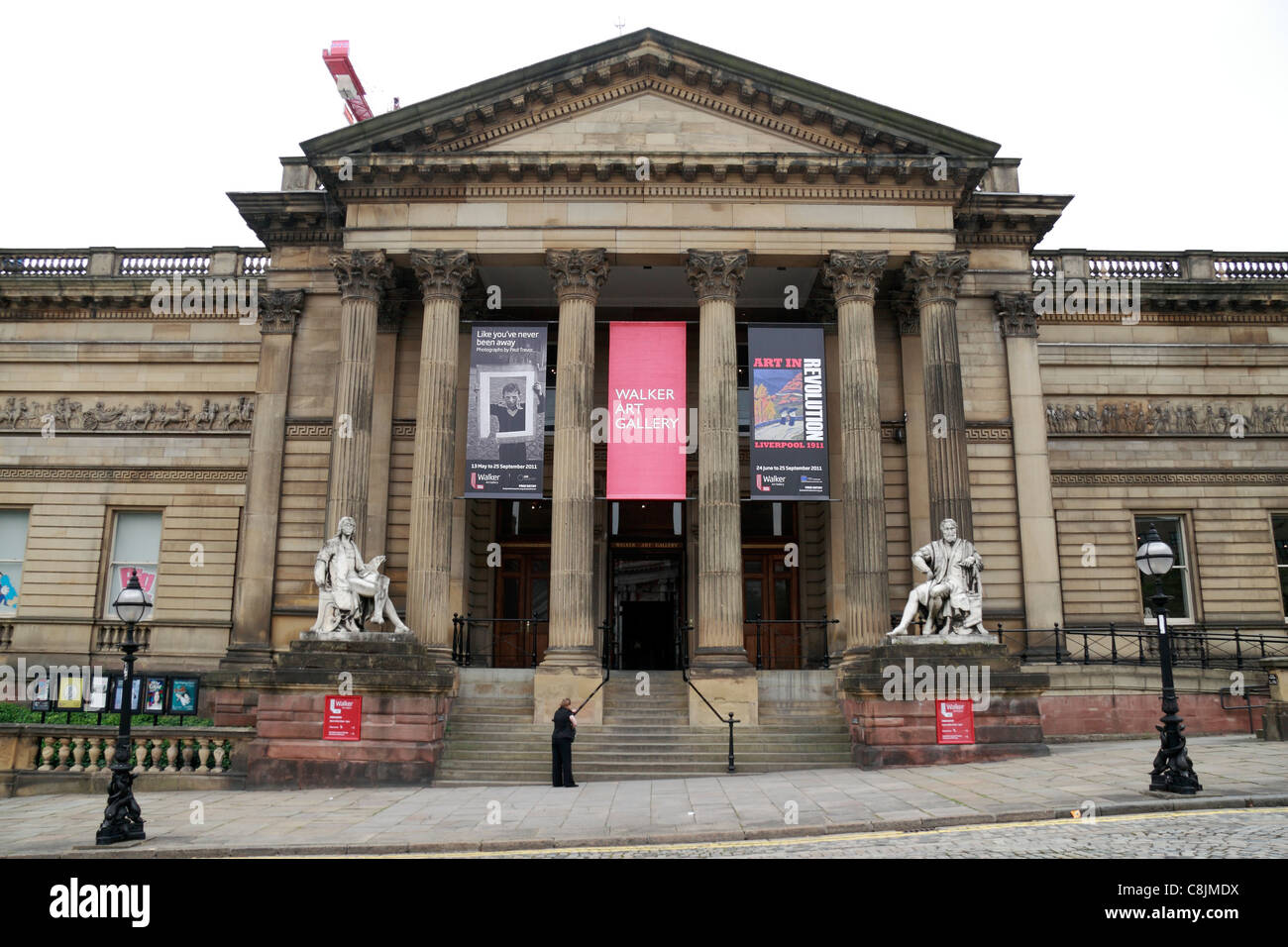 Der Haupteingang der Walker Art Gallery, Liverpool, UK. Stockfoto