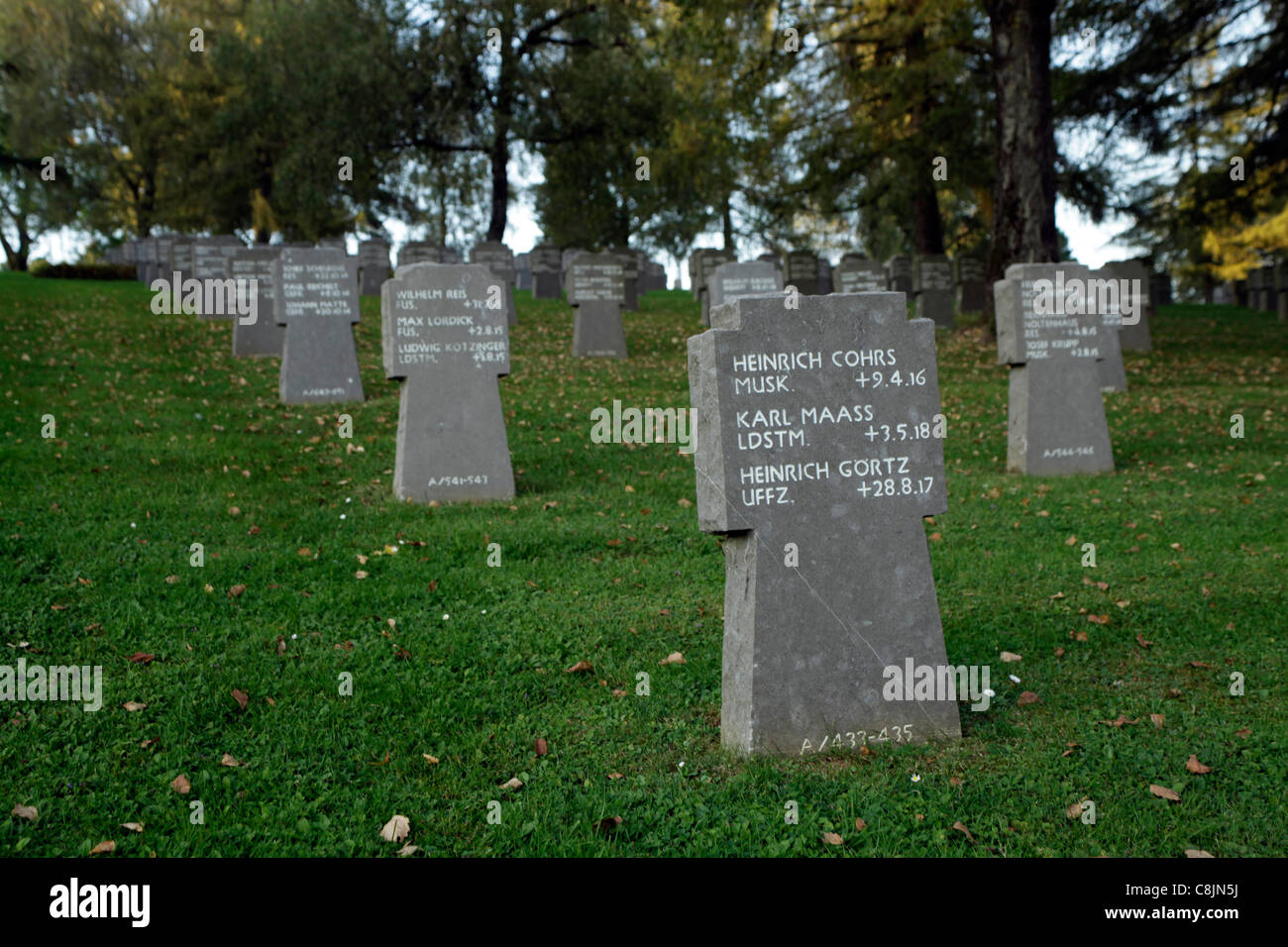 Der deutsche Krieg Friedhof Noyers-Pont-Maugis in der Nähe von Sedan in Frankreich Stockfoto