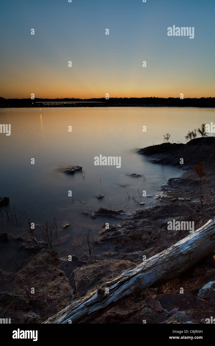 Sonnenuntergang im Mountain View Park Stockfoto