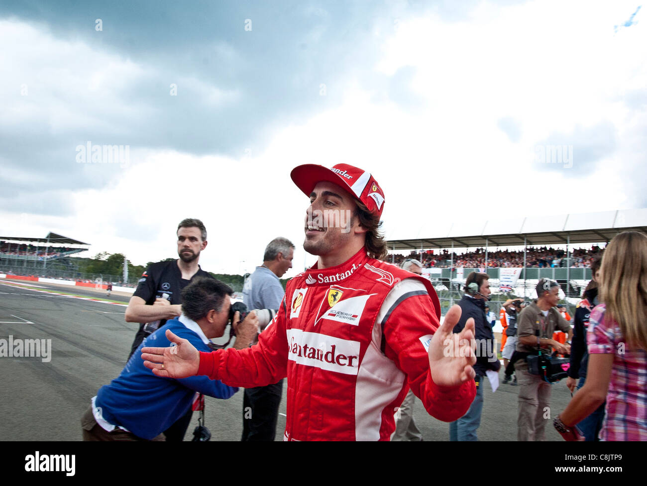 Fernando Alonso, Britsh Grand Prix Silverstone Stockfoto