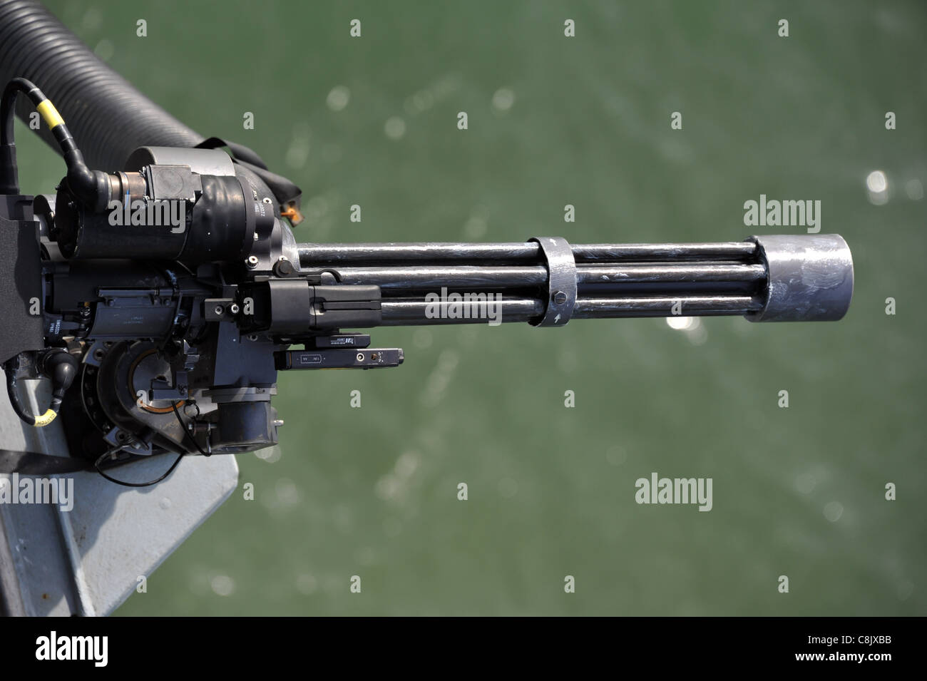 Minigun. Gattling gun für Luftverteidigung Stockfoto