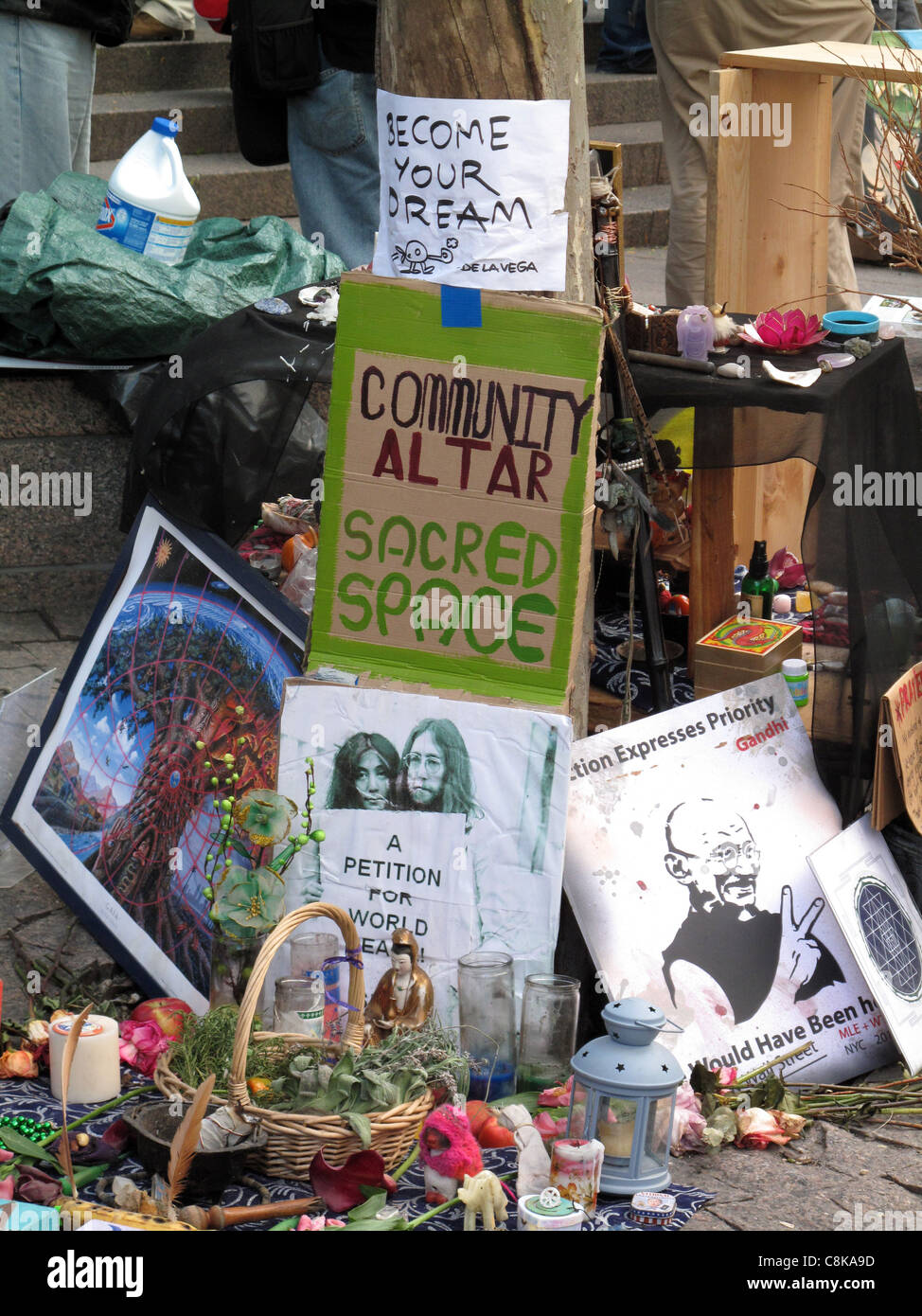 Occupy Wall Street am Zuccotti Park in New York City, New York Stockfoto