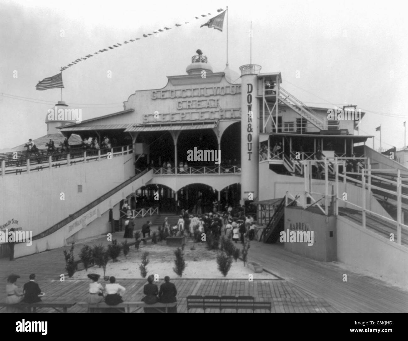 Great Steeplechase Park, Rockaway, Long Island, New York, ca. 1903 Stockfoto