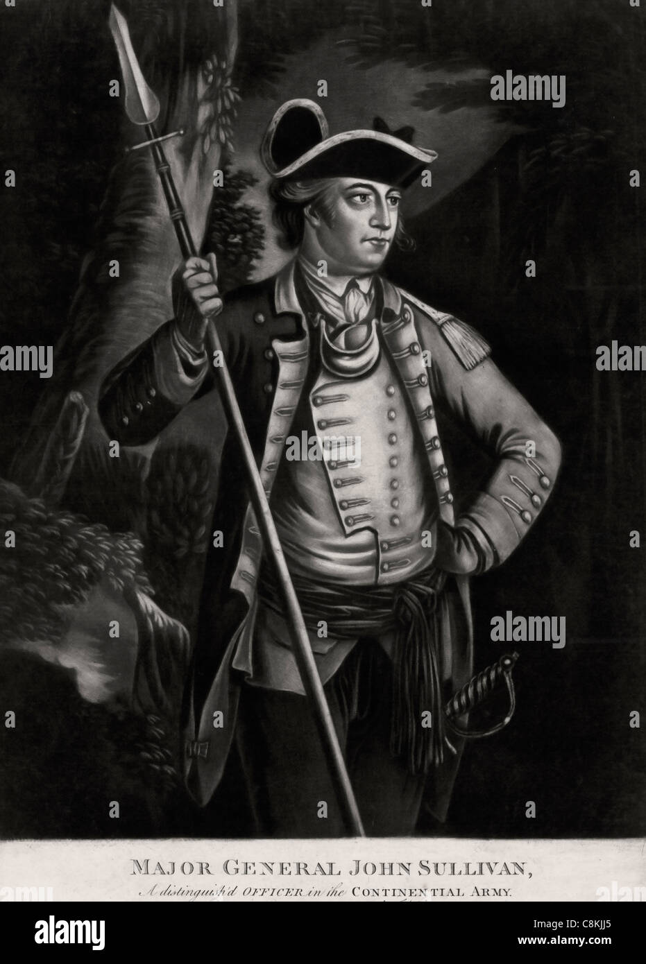 Major General John Sullivan, ein distinguished Offizier der Kontinentalarmee während des Unabhängigkeitskrieges der USA Stockfoto