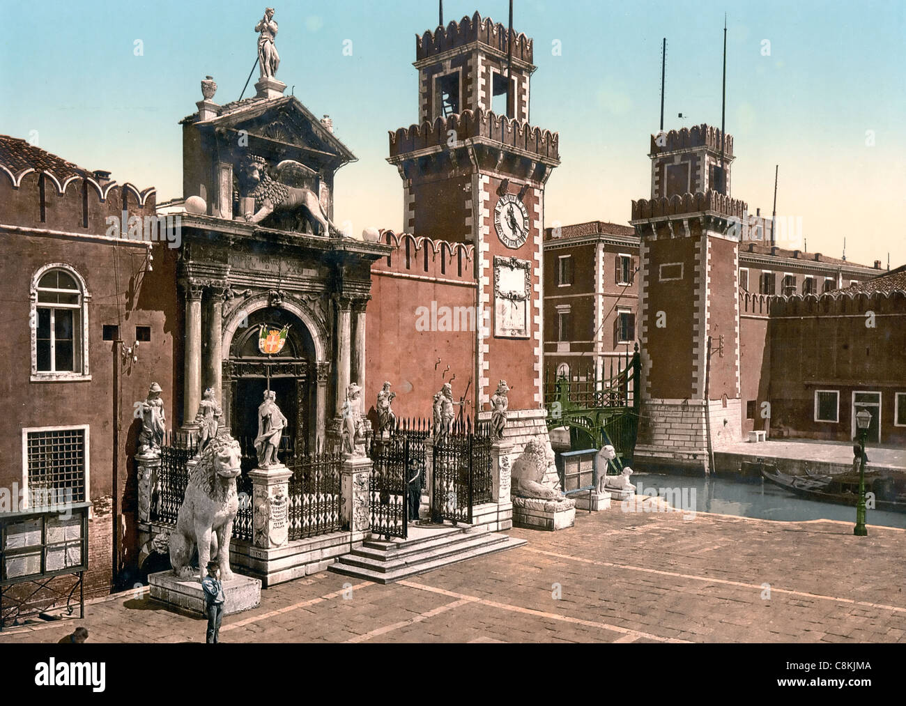 Das Arsenal, Venedig, Italien, um 1900 Stockfoto