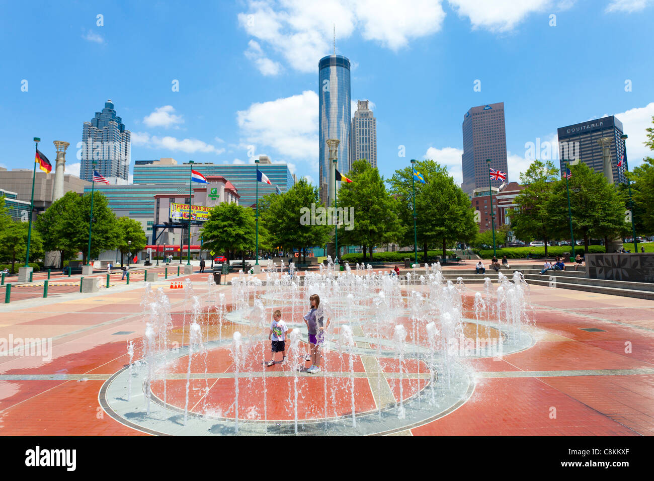 Centennial Park in Atlanta Stockfoto