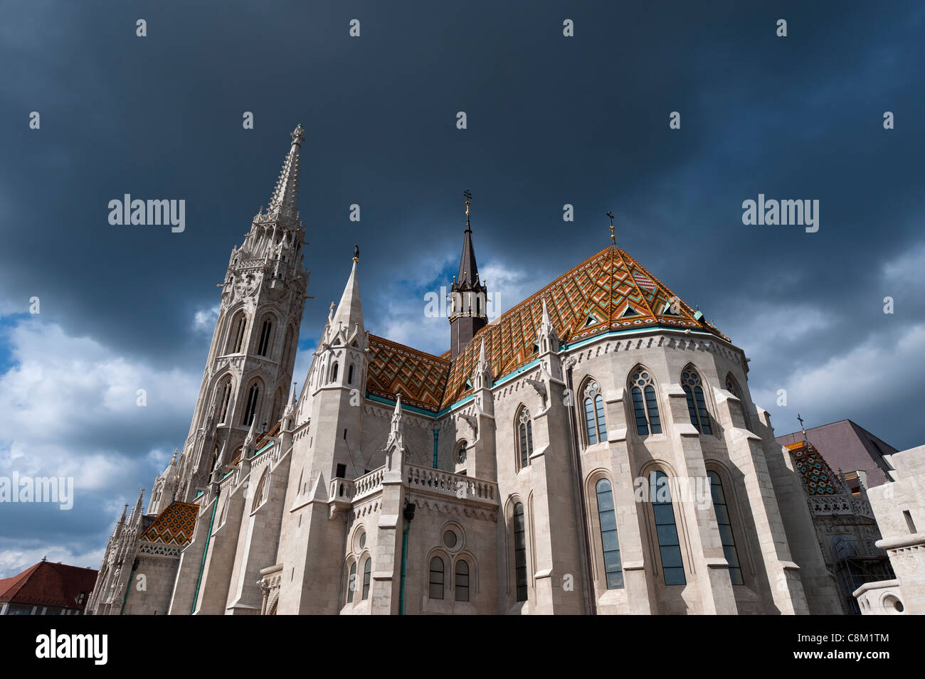 Budapest Mátyás Templom Mattias Kirche Stockfoto