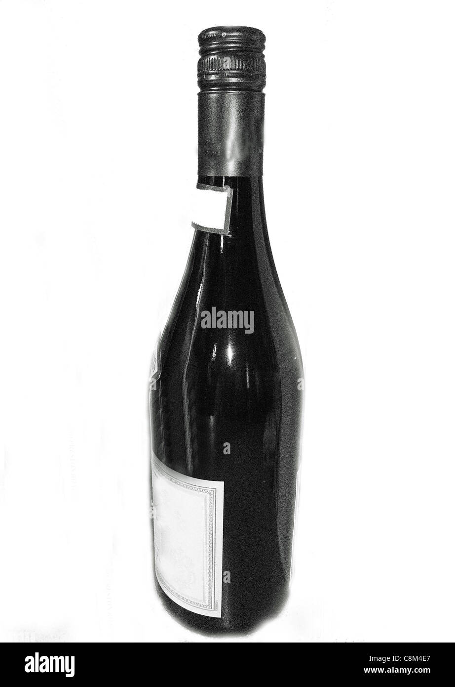 Eine Flasche Wein Stockfoto