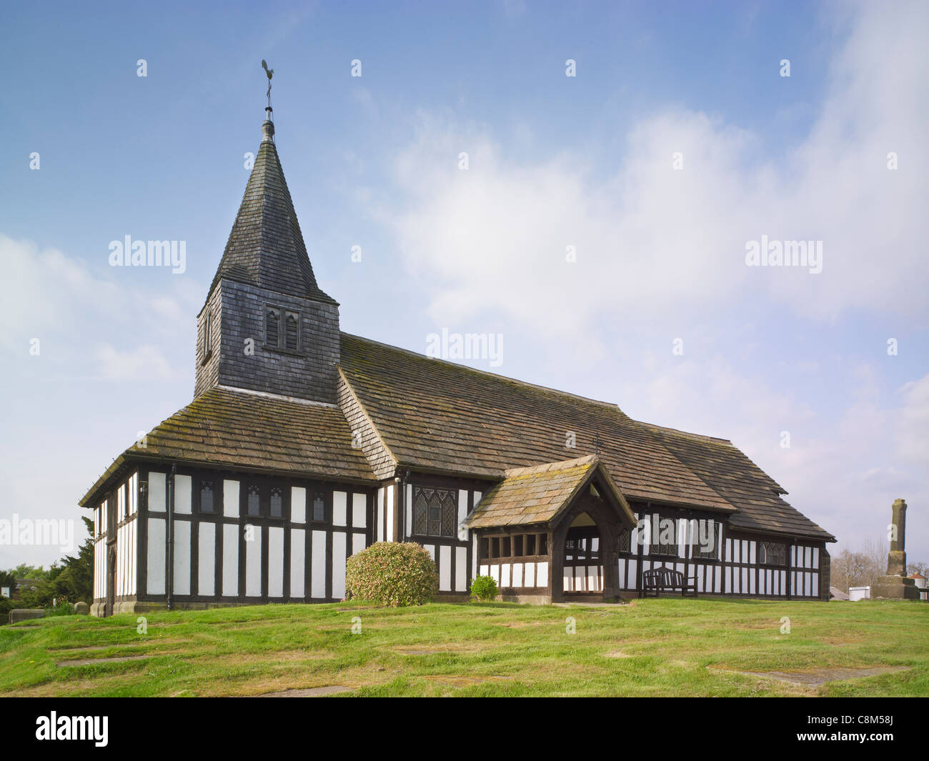Marton Kirche St. Jakob und St. Paul, Cheshire, Ext Stockfoto