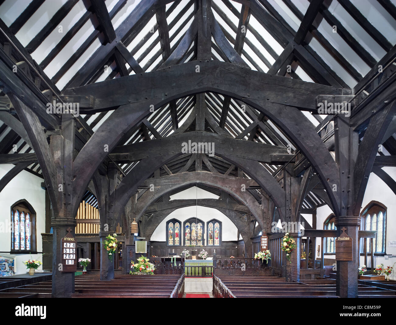 Untere Peover, Cheshire St Oswald Interieur Stockfoto