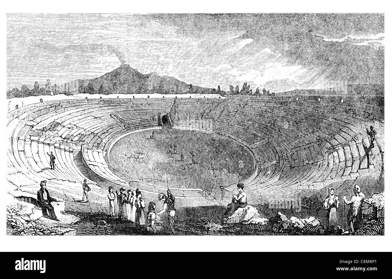 Amphitheater von Pompeji antiken römischen Vesuv Colosseum Rom Gladiator Kultur Stockfoto