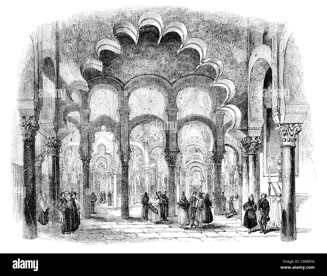 Visigothic christliche Kathedrale große Moschee von Córdoba Mezquita Catedral Welt Heritage Site andalusischen Spanien heidnischer Tempel Stockfoto