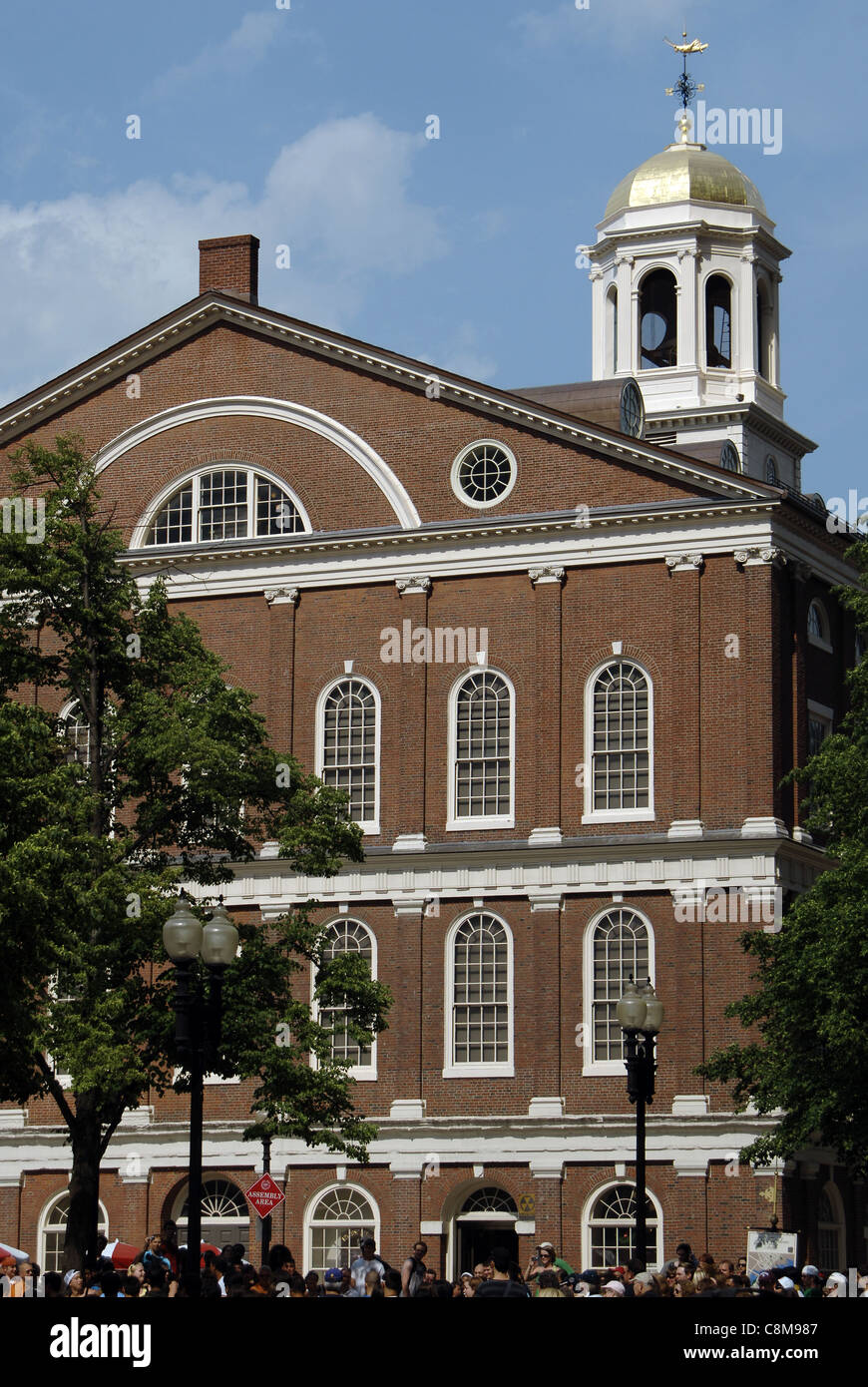 Die Vereinigten Staaten. Boston. Faneuil Hall Marketplace. In der Mitte des 18. Jahrhunderts gebaut. US-Bundesstaat Massachusetts. Stockfoto