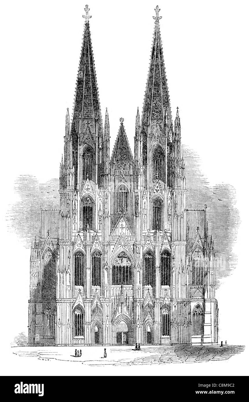 Kölner Dom Hohe Domkirche St. Peter und Maria römisch-katholischen Kirche Deutschland Denkmal Christentum Katholizismus Gothic Stockfoto
