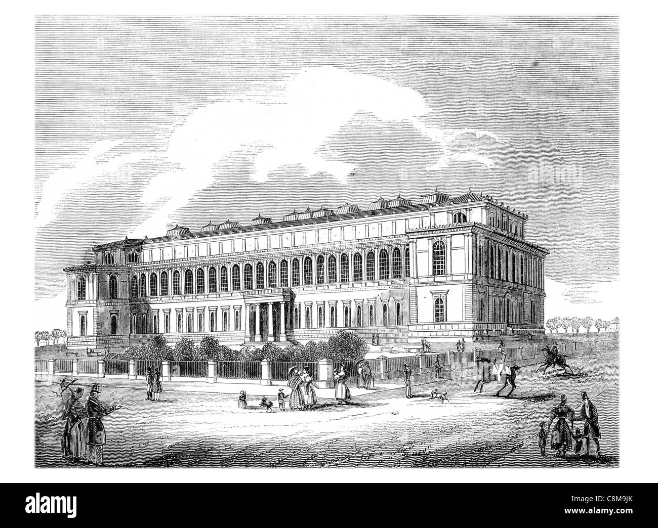 Bayerischen Königs Ludwig i. griechisch römischen Skulpturen Skulptur Leo von Klenze neoklassizistischen Stil einen klassischen griechischen Portikus Kunstareal Stockfoto