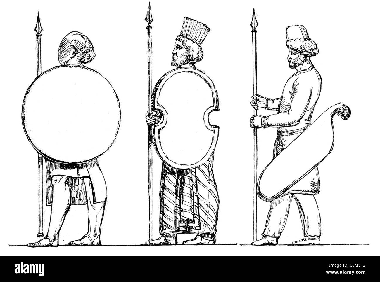 Persische Persepolis Bas niedrige versenkt Hochrelief Persepolis zeremonielle Achaemenid Reich Shiraz Iran Takht-e Jamshid Stockfoto