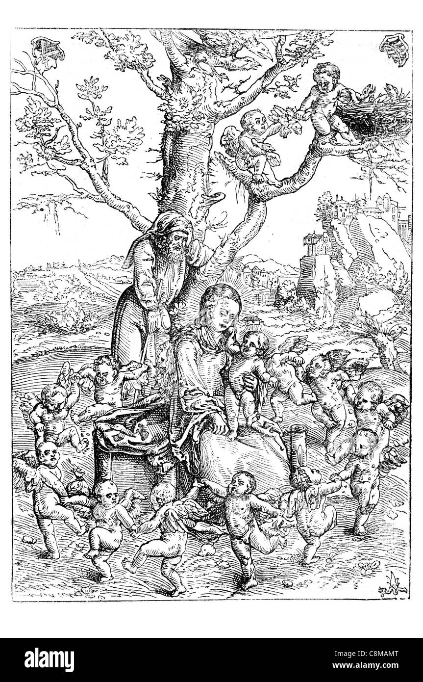 Heilige Familie Religion religiöse Gott Jesus Christus Kirche Messias Gottesdienst Gebet beten St Saint heiligen Evangelium glauben Glaubensbekenntnis Stockfoto