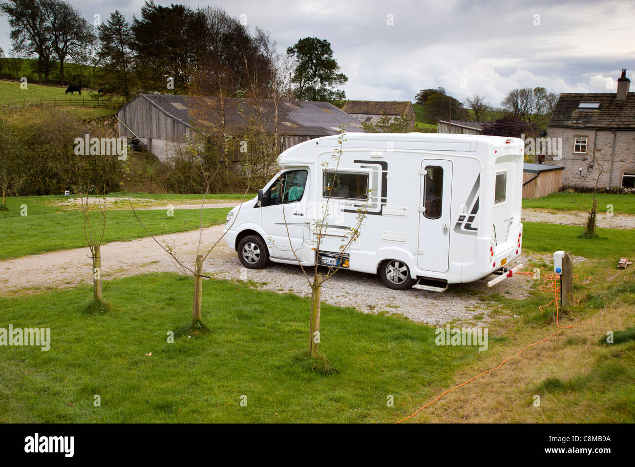 Bauernhof Campingplatz eilt; Malham; Yorkshire; UK Stockfoto