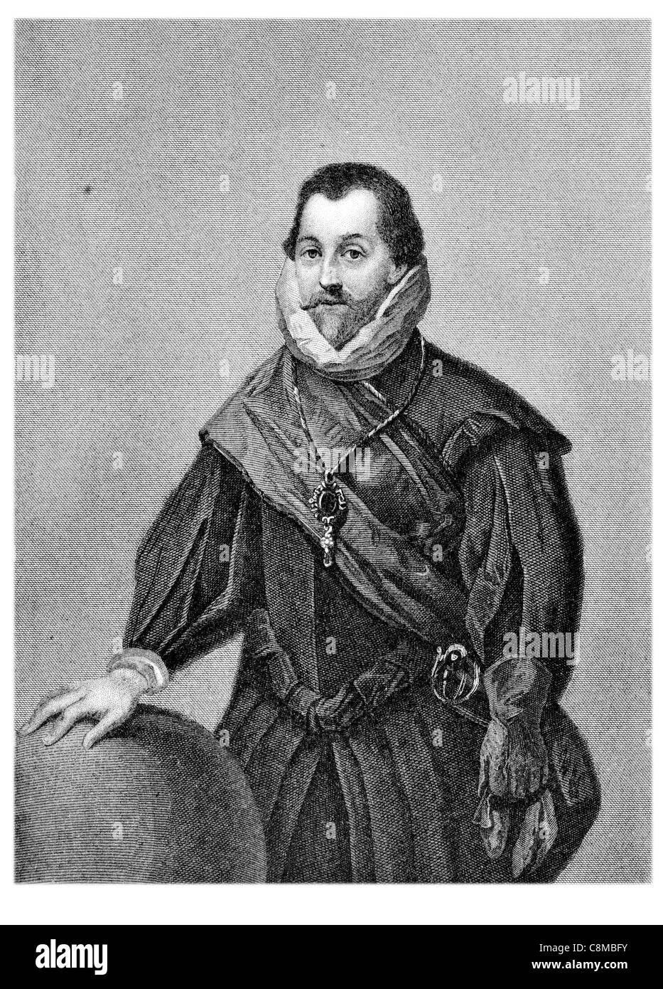 Sir Francis Drake 1540 1596 Vice Admiral Freibeuter Navigator Slave Händler Politiker elisabethanischen Ära zum Ritter geschlagen zweiter Kommandant Stockfoto