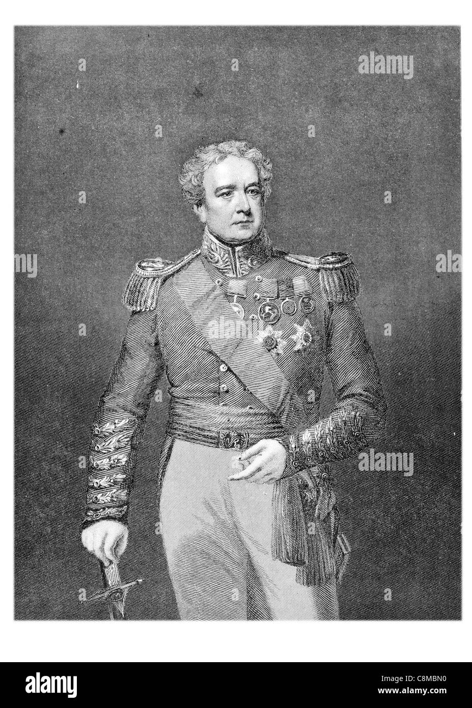 Hauptgeneral Sir Robert Henry Sale 1782 1845 britischer Offizier befahl Garnison f Jalalabad ersten Afghanistan-Krieg Stockfoto