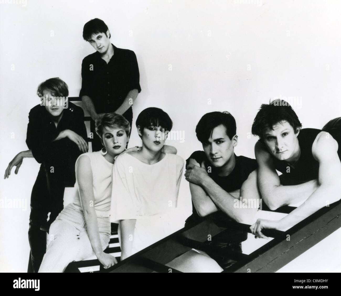 HUMAN LEAGUE Promo-Foto des Königreichs pop Gruppe über 1981 Stockfoto