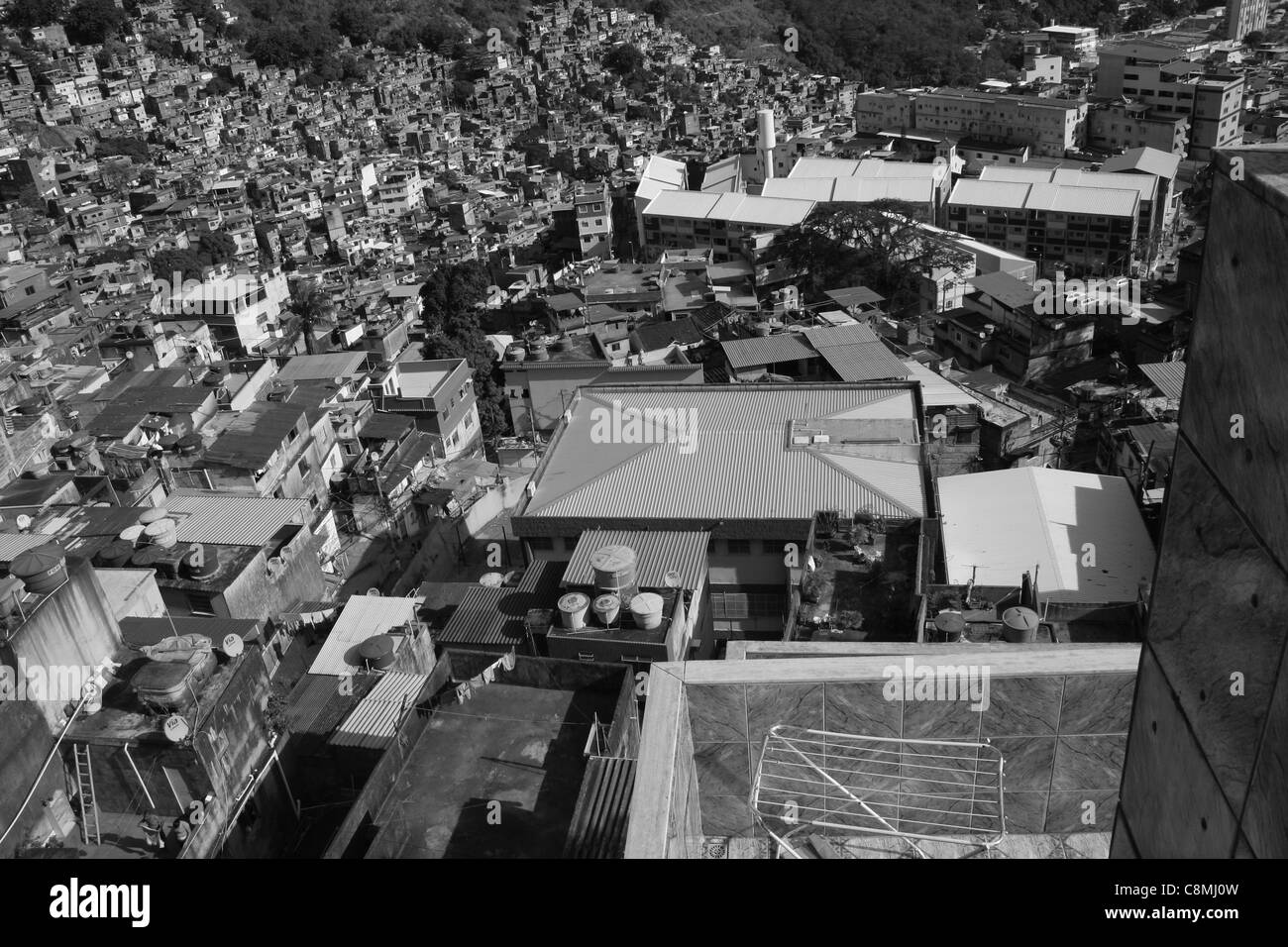 Ein Blick auf Edin, größte Favela in Rio De Janeiro (Slums). Stockfoto