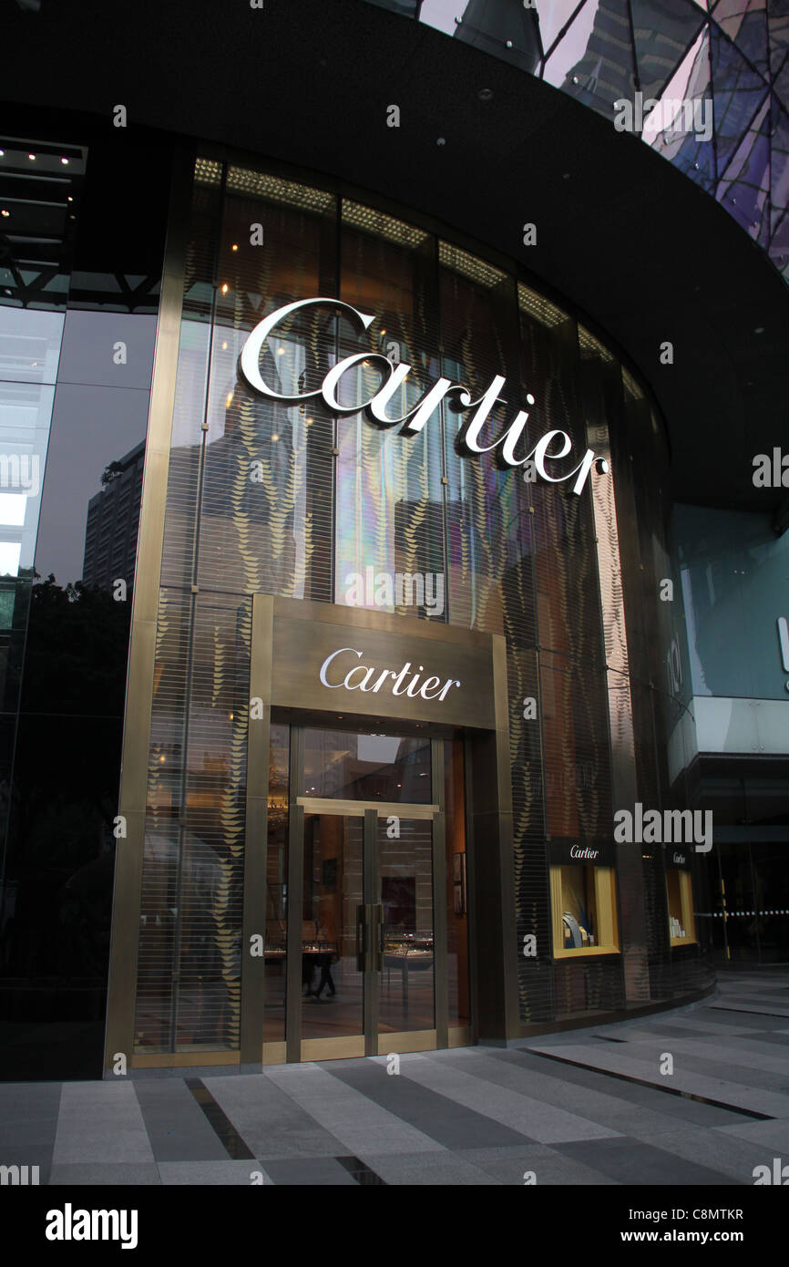 Cartier-Ladengeschäft in der Ionen-Einkaufszentrum, Insel der Orchard Road, Singapur, Asien Stockfoto