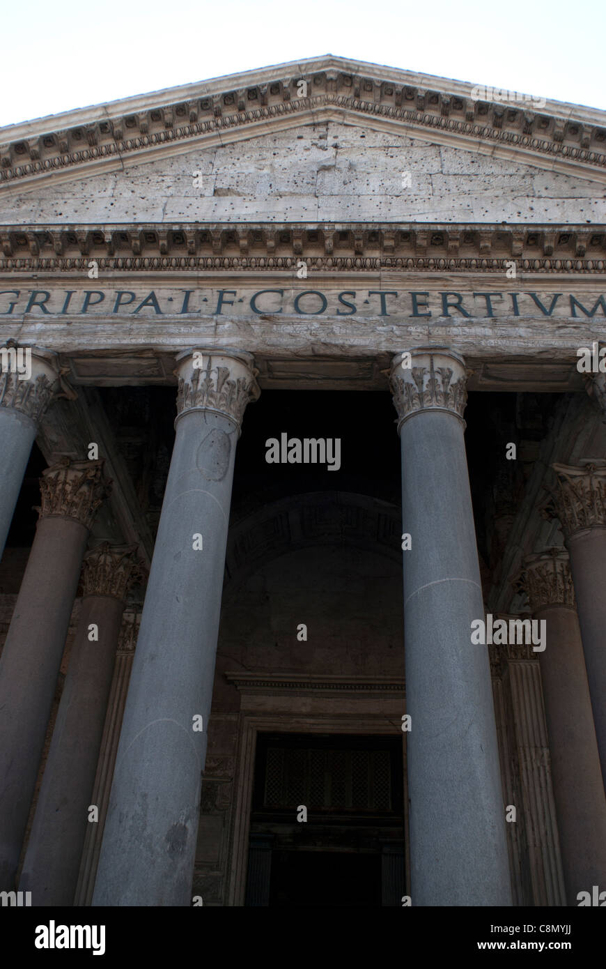 Rom. Detail aus dem Pantheon und der Spalten Stockfoto