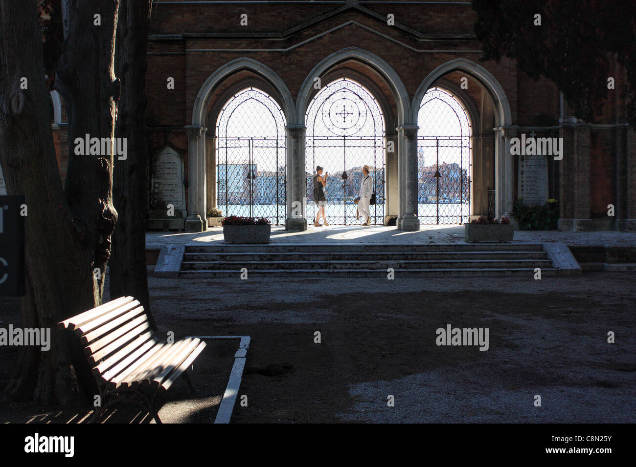 Haupteingang von San Michele Friedhof Insel, Venedig Stockfoto