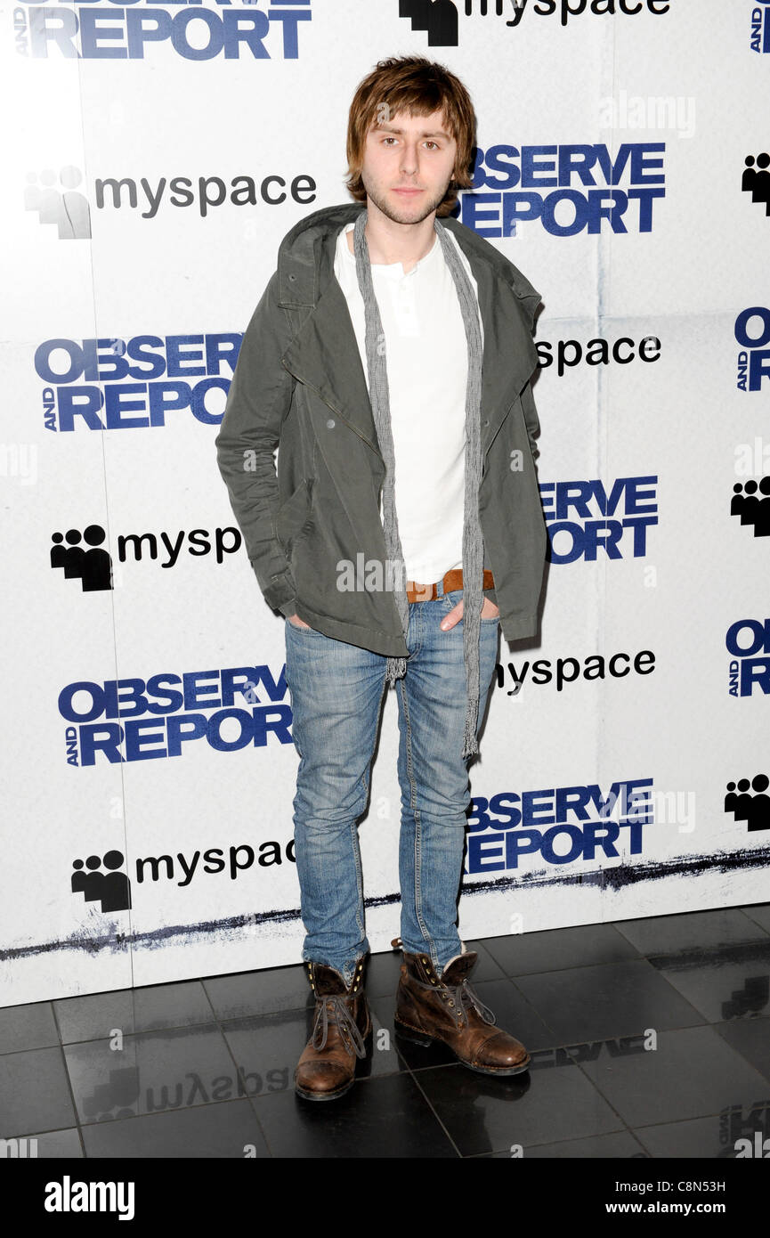 James Buckley kommt für die Beobachtung und Bericht VIP Vorführung beim Vue, Islington, London, 22. April 2009. Stockfoto