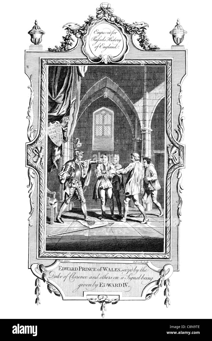 Edward Prince Of Wales von der Duke of Clarence und andere auf ein Signal von Edward IV gegeben werden beschlagnahmt Stockfoto