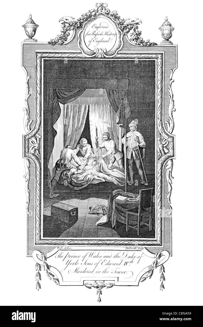 Prince Of Wales und der Herzog von York Sohn Edward IV Murderd im Londoner Tower Stockfoto