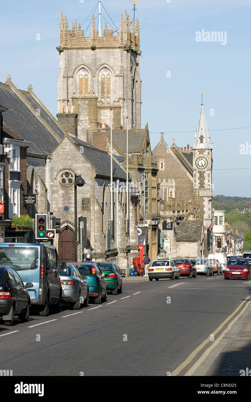 Großbritannien, England, Dorset, Dorchester, Aussicht im Zentrum der Stadt, hohe Oststraße Stockfoto