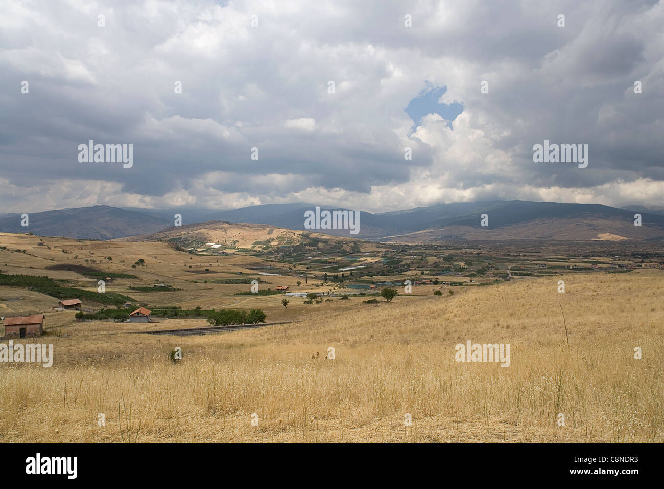 Italien, Sizilien, Landschaft auf dem Weg von Maletto nach Bronte Stockfoto