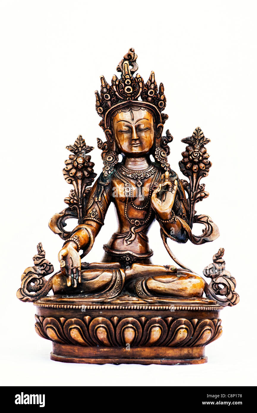 Grüne Tara Figur Buddhistische Göttin Deko Buddhismus Statue Skulptur 