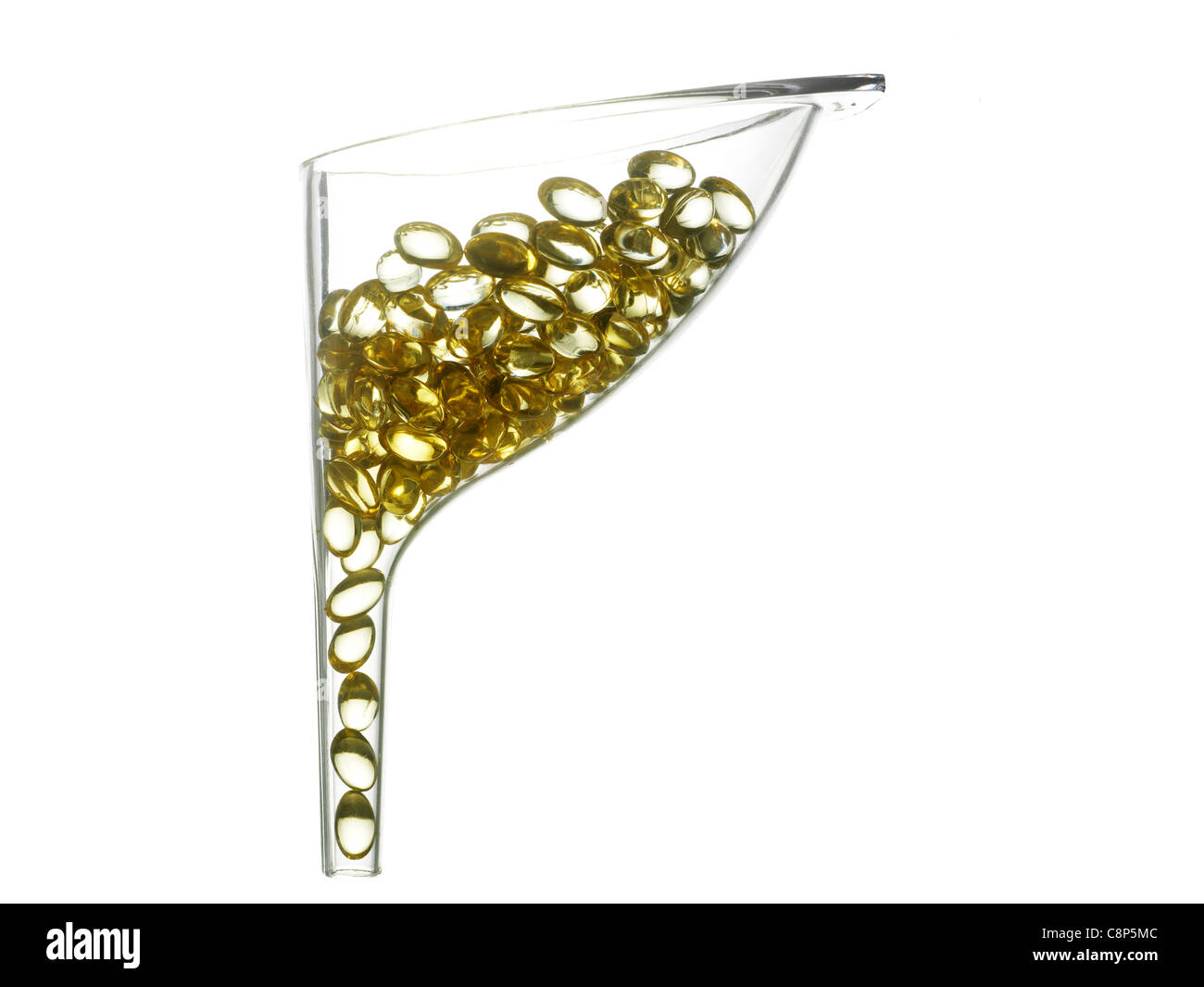 Weiche Gel-Kapseln mit Vitamin E-reiche Öl gefüllt Stockfoto