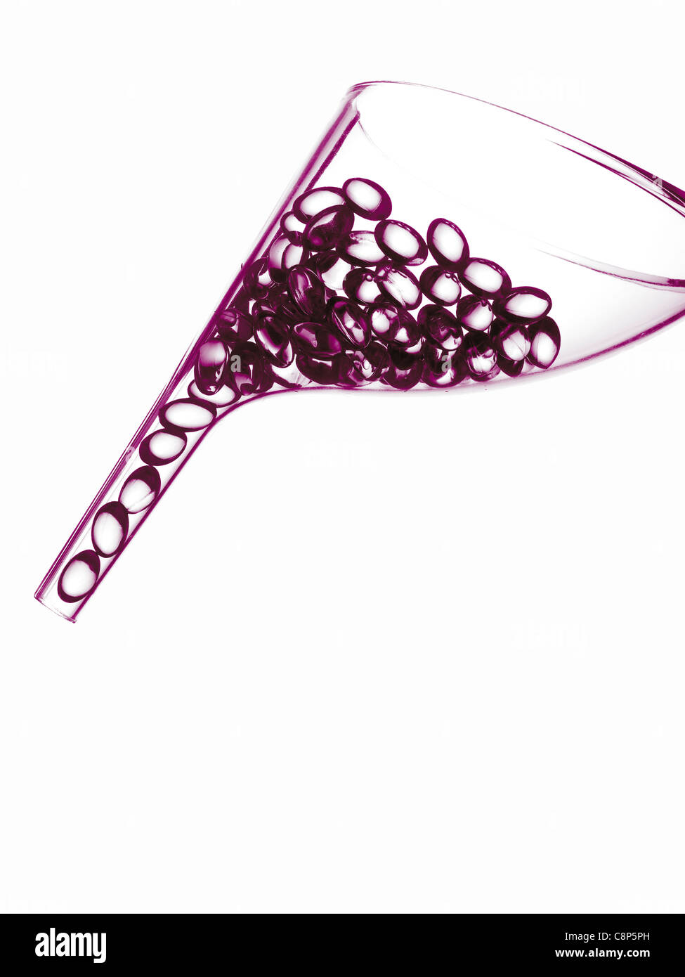 Weiche Gel-Kapseln mit Vitamin E-reiche Öl gefüllt Stockfoto