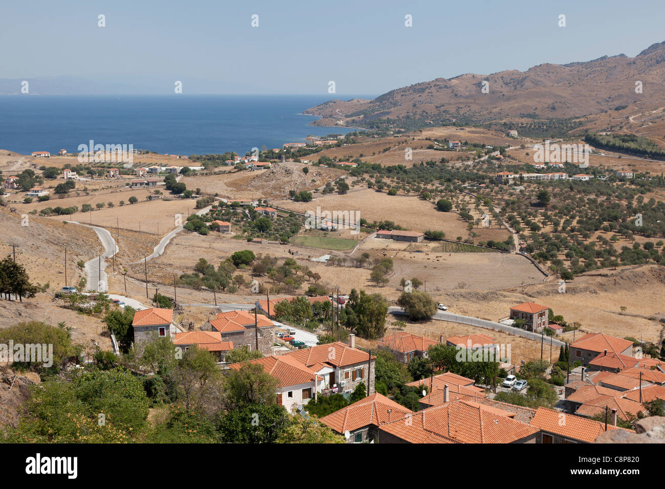 Stadt Mithymna, Lesbos, Griechenland Stockfoto