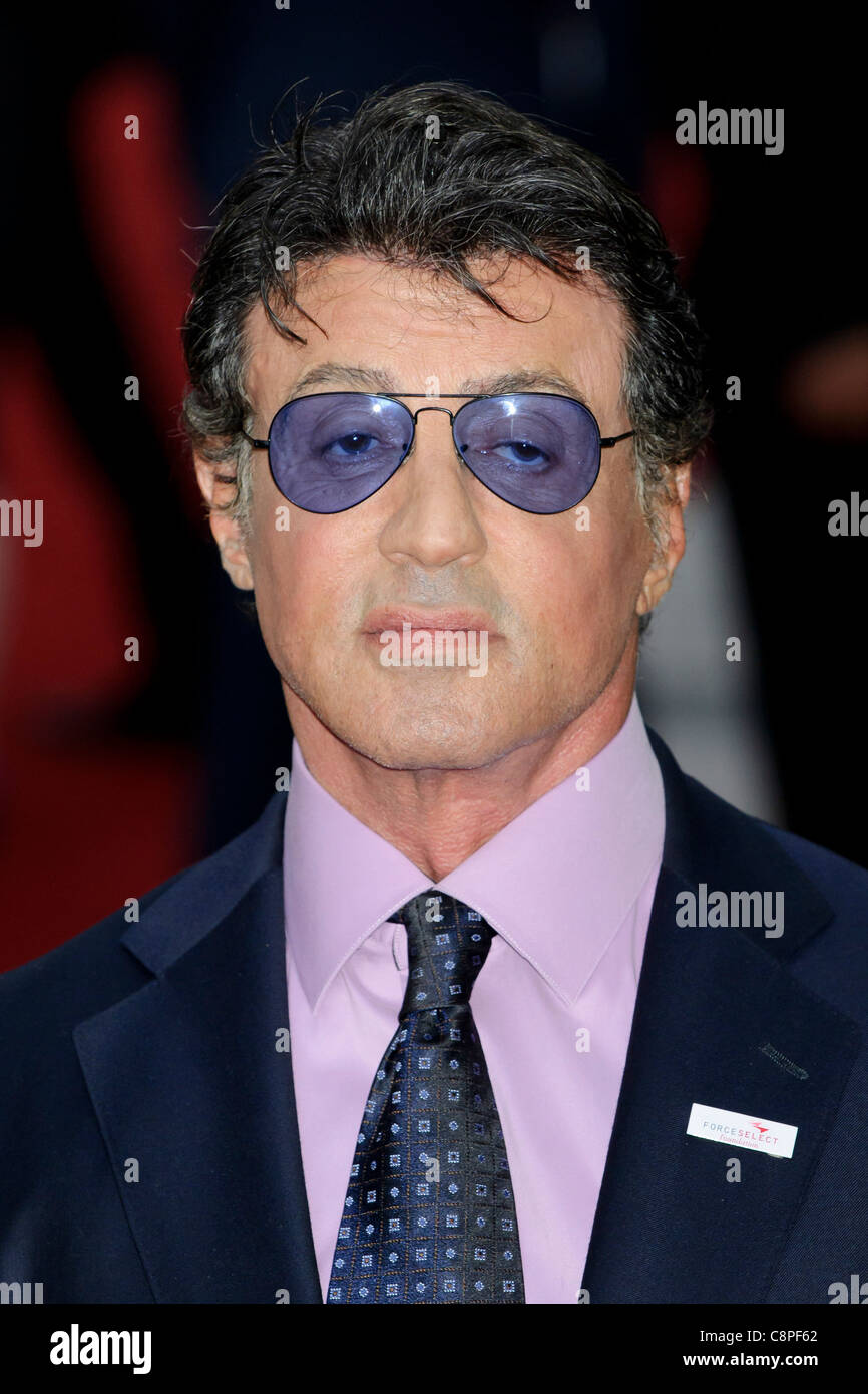 Sylvester Stallone bei der UK-Premiere von "The Expendables", Leicester Square, London, 9. August 2010. Stockfoto