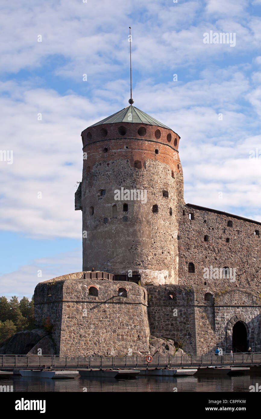 Savonlinna: Burg Olavinlinna Stockfoto