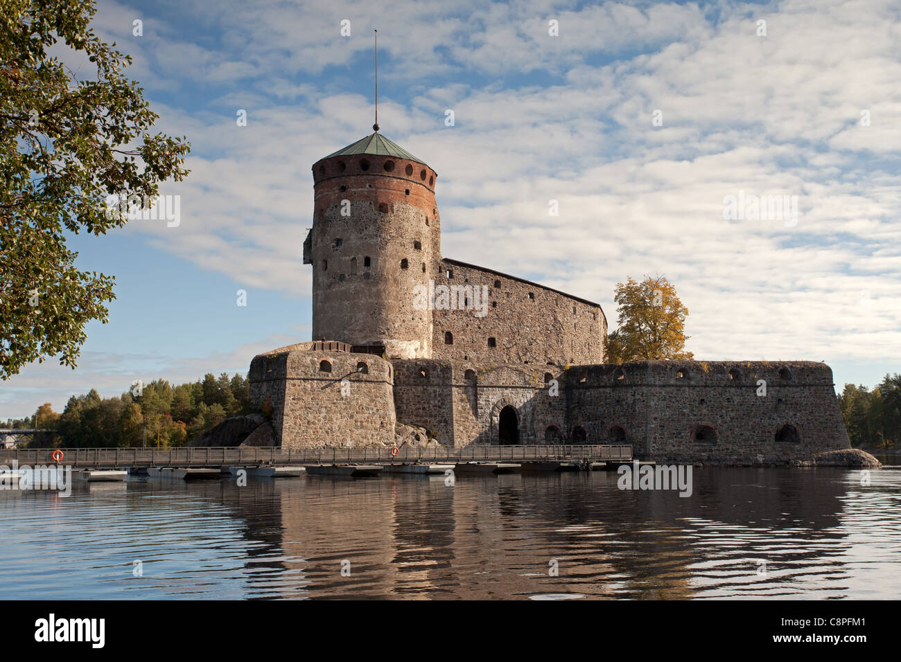 Savonlinna: Burg Olavinlinna Stockfoto