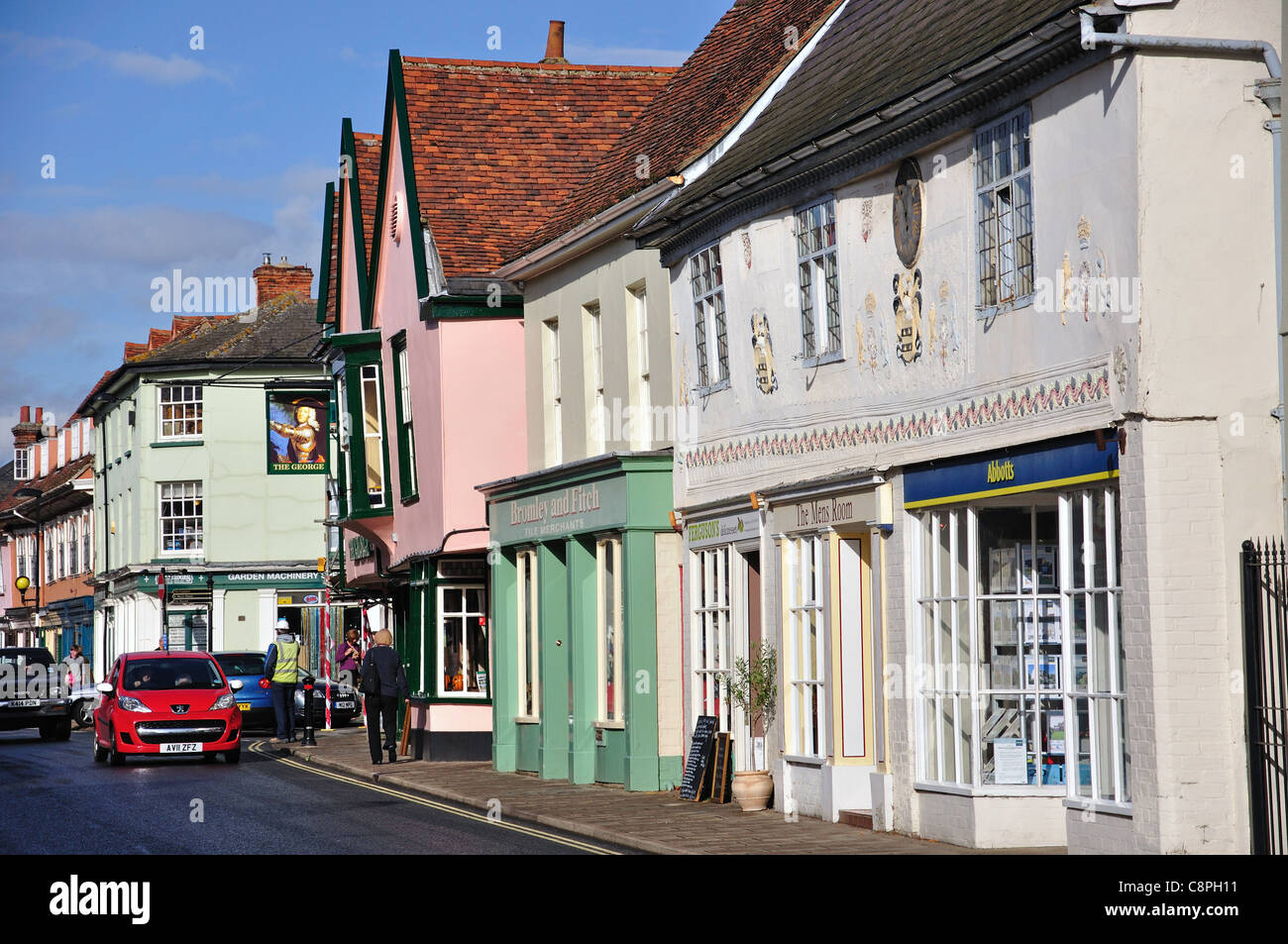 High Street, Hadleigh, Suffolk, England, Vereinigtes Königreich Stockfoto