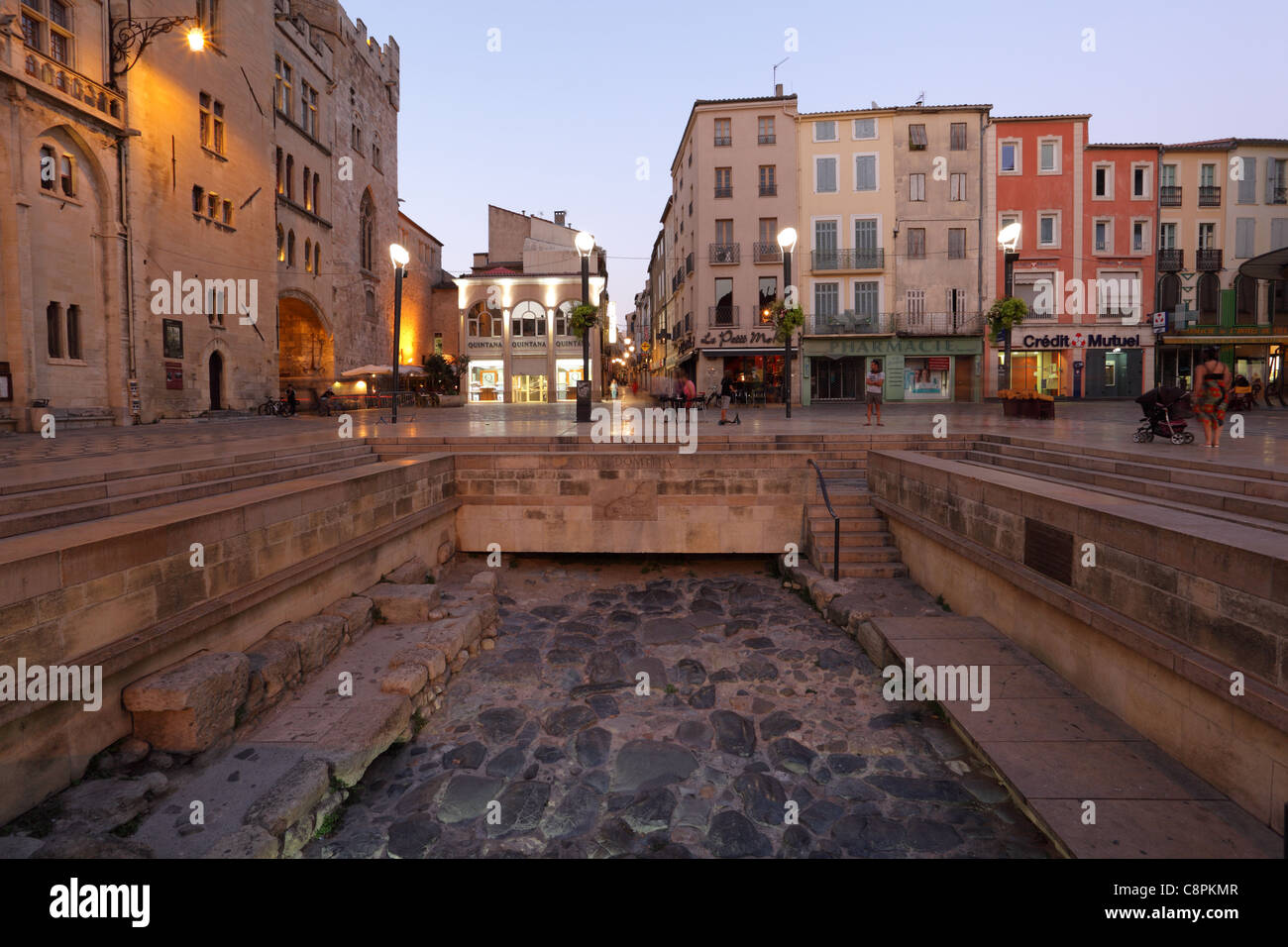 Main Square von Narbonne in Südfrankreich Stockfoto