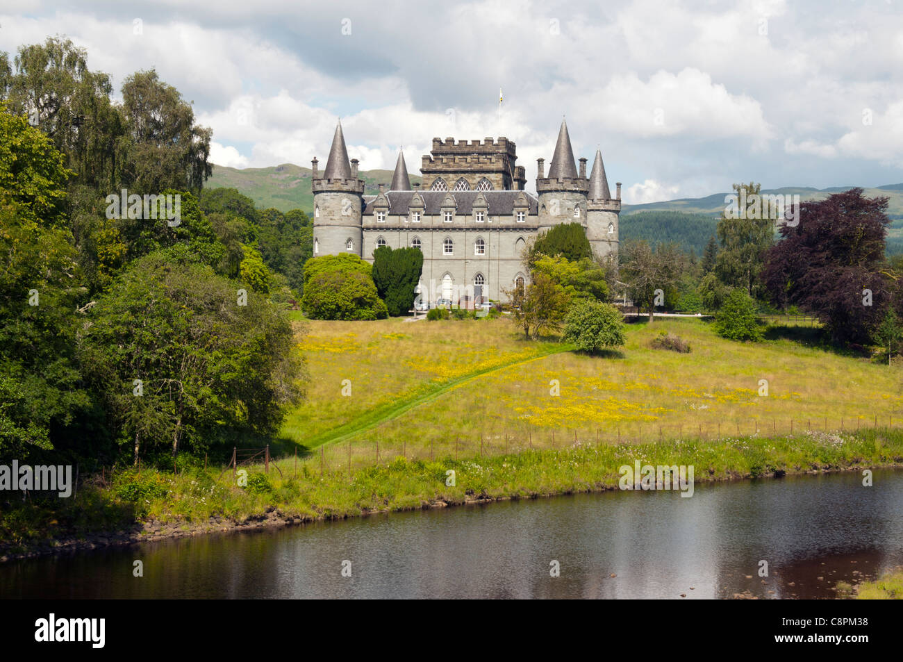 Inveraray Castle, Inveraray, Argyll, Hochlandregion, Schottland, Großbritannien. Sitz der Herzöge von Argyll. Stockfoto