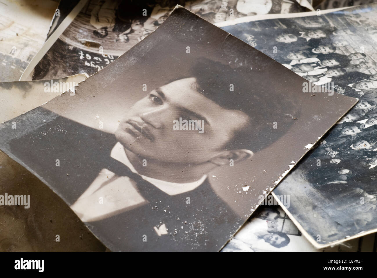 alte Familienfotos Stockfoto