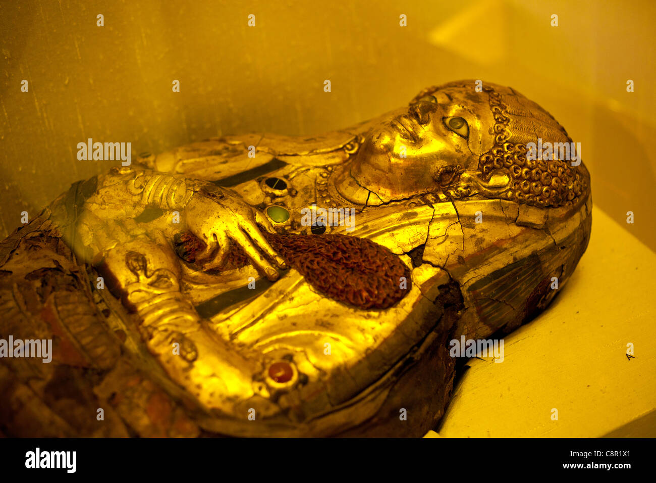 Ägyptische Mumie Fällen im Manchester Museum im Vereinigten Königreich Stockfoto